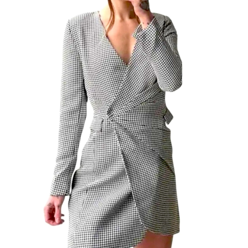 NWT Jason Wu Houndstooth Blazer dresses Small Classy black white